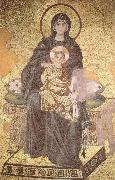 unknow artist On the throne of the Virgin Mary with Child Spain oil painting artist